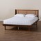 Baxton Studio Aveena Mid-Century Modern Walnut Brown Finished Wood Queen Size Platform Bed 239-12431-ZORO - alternate 8